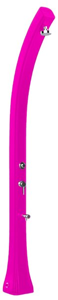 Doccia Solare da Giardino 28L Miscelatore Temporizzato e Lavapiedi Arkema Happy Beach Fuxia