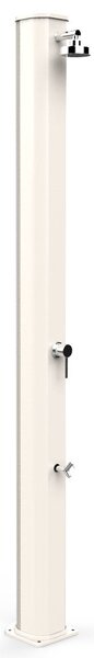 Doccia Solare da Giardino 40L Miscelatore e Lavapiedi Arkema Big Jolly Bianco Crema