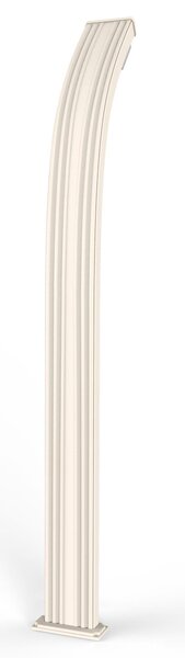 Doccia Solare da Esterno Giardino 30L Miscelatore e Lavapiedi Arkema Spring Bianco Crema