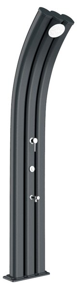 Doccia Solare da Giardino 75L Miscelatore Temporizzato e Lavapiedi Arkema Energy Pro Grigio Antracite