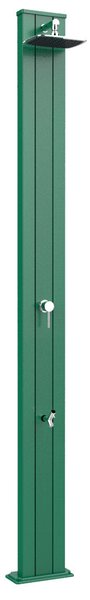 Doccia Solare da Esterno Giardino 30L Miscelatore e Lavapiedi Arkema Spring S Verde