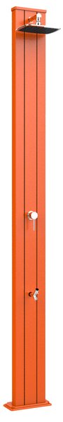 Doccia Solare da Esterno Giardino 30L Miscelatore e Lavapiedi Arkema Spring S Arancio