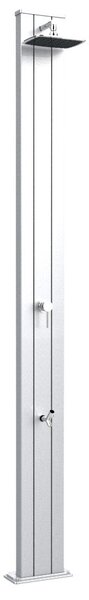 Doccia Solare da Esterno Giardino 30L Miscelatore e Lavapiedi Arkema Spring S Inox Paint
