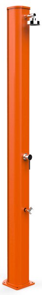Doccia Solare da Giardino 40L Miscelatore e Lavapiedi Arkema Big Jolly Arancio