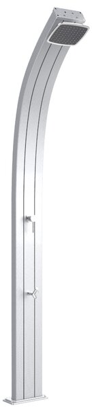 Doccia Solare da Esterno Giardino 30L Miscelatore e Lavapiedi Arkema Spring Inox Paint