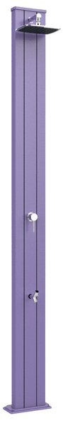 Doccia Solare da Esterno Giardino 30L Miscelatore e Lavapiedi Arkema Spring S Viola
