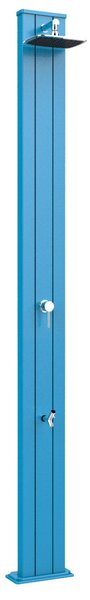 Doccia Solare da Esterno Giardino 30L Miscelatore e Lavapiedi Arkema Spring S Blu