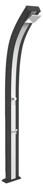 Doccia da Esterno Giardino Miscelatore e Lavapiedi Arkema Spring Fascia Inox Grigio Antracite