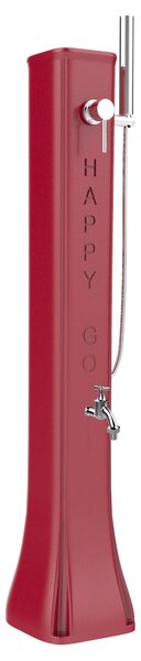 Mini Doccia Solare da Giardino Lavapiedi Miscelatore e Doccetta Mobile Arkema Happy Go Cherry