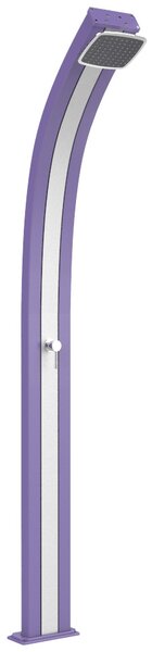 Doccia Solare da Esterno Giardino 25L Miscelatore Arkema Spring Fascia Inox Viola