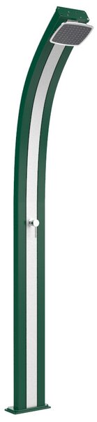 Doccia Solare da Esterno Giardino 25L Miscelatore Arkema Spring Fascia Inox Verde