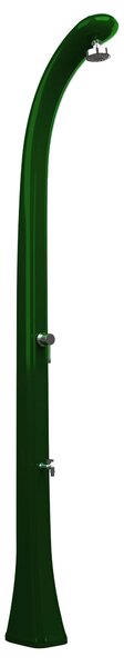 Doccia Solare da Esterno Giardino 20L Miscelatore e Lavapiedi Arkema Happy One Verde Scuro