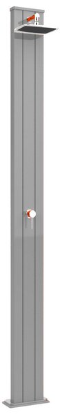Doccia Solare da Esterno Giardino 30L Miscelatore Arkema Spring S Bianco Crema
