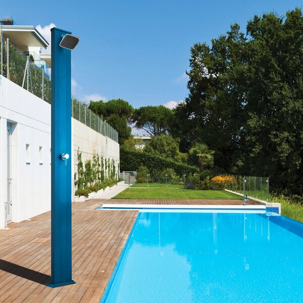 Doccia Solare da Esterno Giardino 30L Miscelatore Arkema Spring S Grigio Antracite
