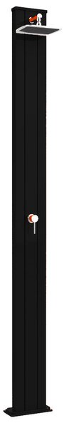 Doccia Solare da Esterno Giardino 30L Miscelatore Arkema Spring S Grigio Antracite