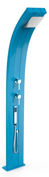 Doccia Solare da Esterno Giardino 40L Miscelatore e Doccetta Mobile Arkema Dada Blu