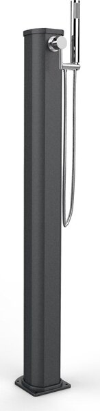Doccia Solare da Esterno Giardino 20L Miscelatore e Doccetta Mobile Arkema Jolly Go Grigio Antracite