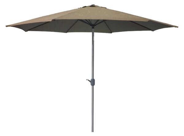Ombrellone da Giardino Ø3x2,4 m Palo Ø38 mm in Acciaio Copertura Tortora