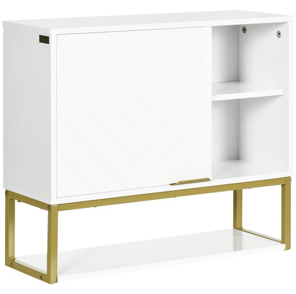 Mobiletto da Bagno 60x20x51 cm in MDF Bianco