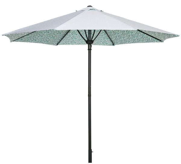 Ombrellone da Giardino Ø292x250 cm in Metallo e Poliestere Bianco/Verde