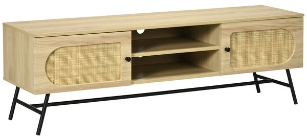 Mobile TV fino a 60” 50x39x48,3 cm in Legno e Rattan Naturale
