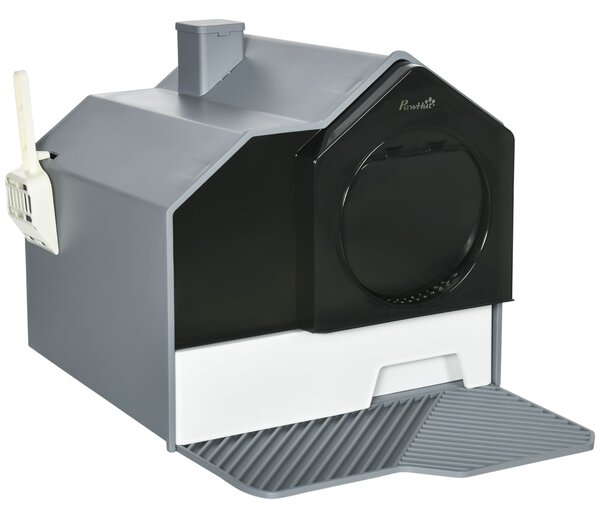 Lettiera per Gatti 47x45x42 cm in PP e ABS Grigio