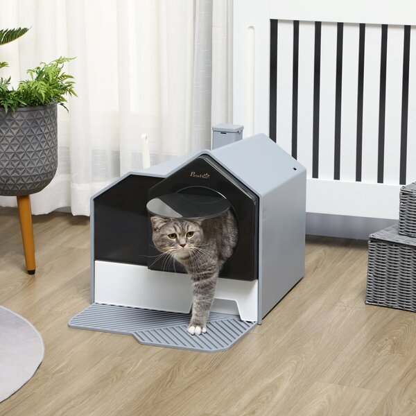 Lettiera per Gatti 47x45x42 cm in PP e ABS Grigio