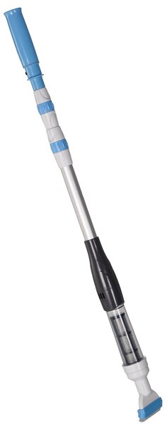 Aspirapolvere per Piscina Portatile Ø6x106-162 cm con Asta a 3 Livelli Blu e Bianco