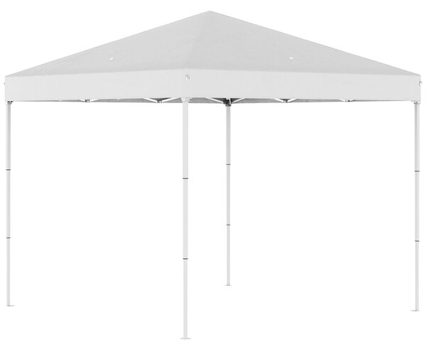 Gazebo Pieghevole da Giardino 2,45x2,45m in Acciaio e Tessuto Oxford Bianco