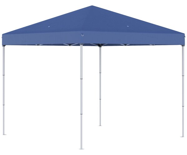 Gazebo Pieghevole da Giardino 2,45x2,45x2,45m in Acciaio e Tessuto Oxford Blu