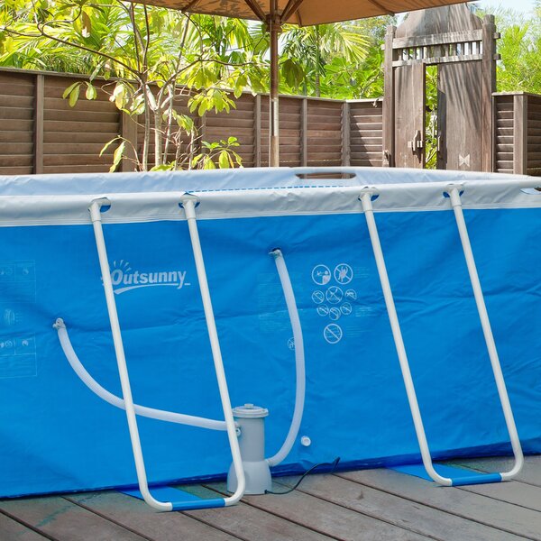 Pompa Filtro Portata 3785 L/h per Piscine Fuori Terra 5-5,5 m Bianco
