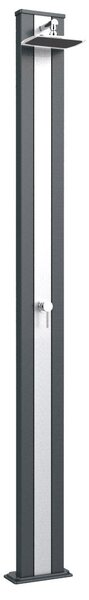 Doccia Solare da Esterno Giardino 30L Miscelatore Arkema Spring S Fascia Inox Antracite