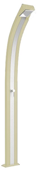 Doccia Solare da Esterno Giardino 25L Miscelatore Arkema Spring Fascia Inox Champagne Bronze