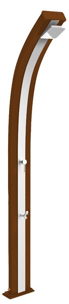 Doccia Solare da Esterno Giardino 30L Miscelatore e Lavapiedi Arkema Spring Fascia Inox Oro Van Gogh