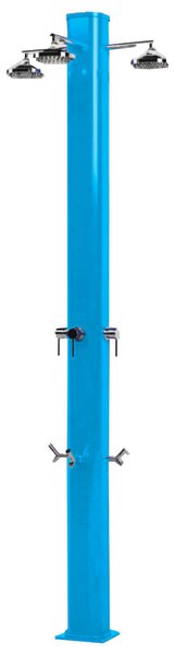 Doccia da Giardino a 3 Soffioni Miscelatore e Lavapiedi Arkema Big Jolly Light Blu