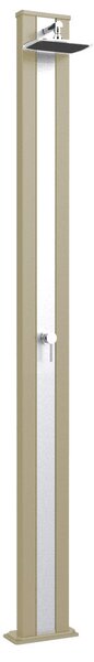 Doccia Solare da Esterno Giardino 30L Miscelatore Arkema Spring S Fascia Inox Champagne Bronze