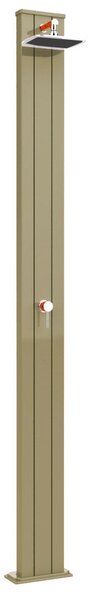 Doccia Solare da Esterno Giardino 30L Miscelatore Arkema Spring S Champagne Bronze