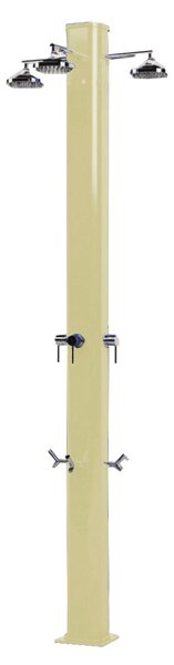 Doccia da Giardino a 3 Soffioni Miscelatore e Lavapiedi Arkema Big Jolly Champagne Bronze