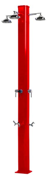 Doccia da Giardino a 3 Soffioni Miscelatore e Lavapiedi Arkema Big Jolly Cherry