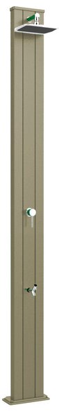 Doccia Solare da Esterno Giardino 30L Miscelatore e Lavapiedi Arkema Spring S Champagne Bronze