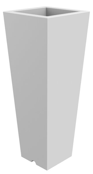 Vaso 34x86 cm in Resina Arkema Quadro 86 Bianco