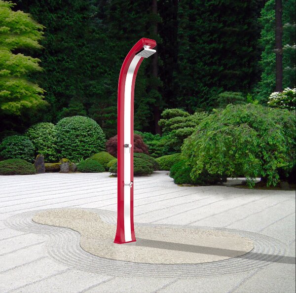 Doccia da Giardino Miscelatore e Lavapiedi Arkema Spring Plus Fascia Inox Cherry