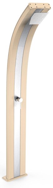 Doccia Solare da Giardino 40L Miscelatore Arkema Dada Fascia Inox Champagne Bronze