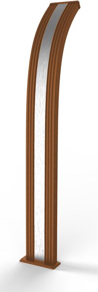 Doccia Solare da Esterno Giardino 40L Miscelatore e Doccetta Mobile Arkema Dada Fascia Inox Oro Van Gogh