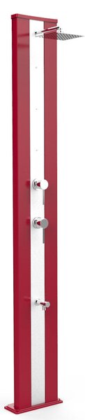 Doccia Solare da Giardino 40L Miscelatore Nebulizzatore e Lavapiedi Arkema Dada S Fascia Inox Cherry