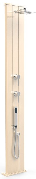 Doccia Solare da Esterno Giardino 40L Miscelatore e Doccetta Mobile Arkema Dada S Champagne Bronze