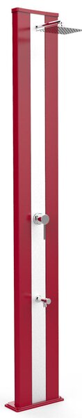 Doccia Solare da Giardino 40L Miscelatore e Lavapiedi Arkema Dada S Fascia Inox Cherry