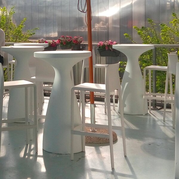 Tavolino da Giardino Ø65x110 cm in Resina Arkema Drink Cherry