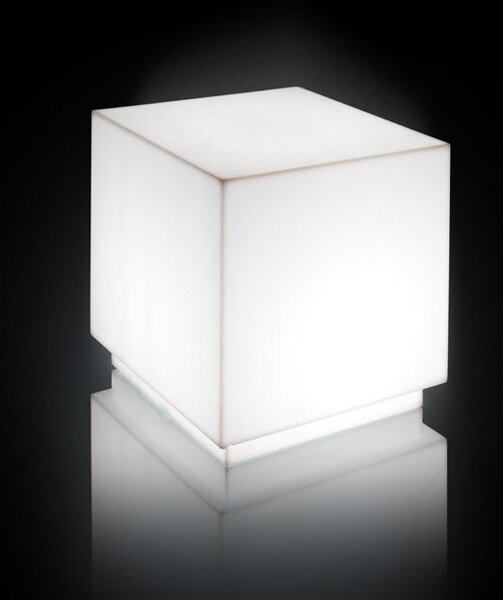 Pouf da Giardino Luminoso 50x50 cm in Resina Arkema Iris Light SL