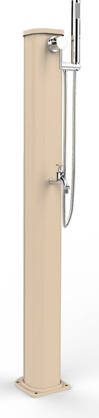 Doccia Solare da Esterno Giardino 20L Miscelatore Doccetta e Lavapiedi Arkema Jolly Go Champagne Bronze